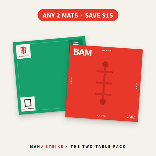 The Two-Table Pack: two Mahj Strike mahjong mats