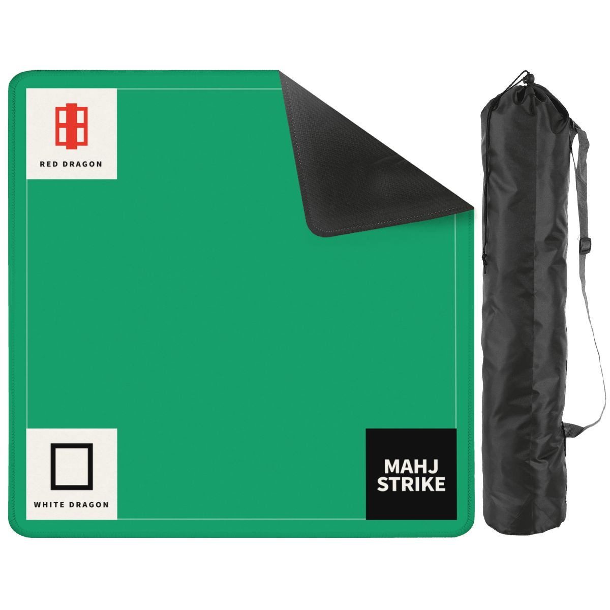 Three Dragons mahjong mat with its storage bag