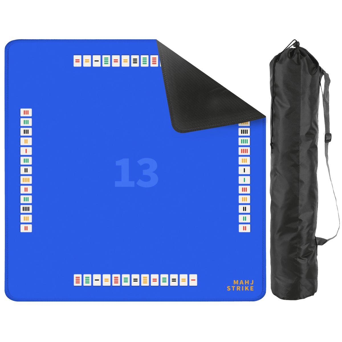 Thirteen mahjong mat with its storage bag