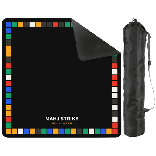 The Wall mahjong mat with its storage bag